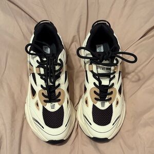 Steve Madden Cream and Black Athletic Shoes